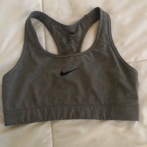grey nike pro sports bra